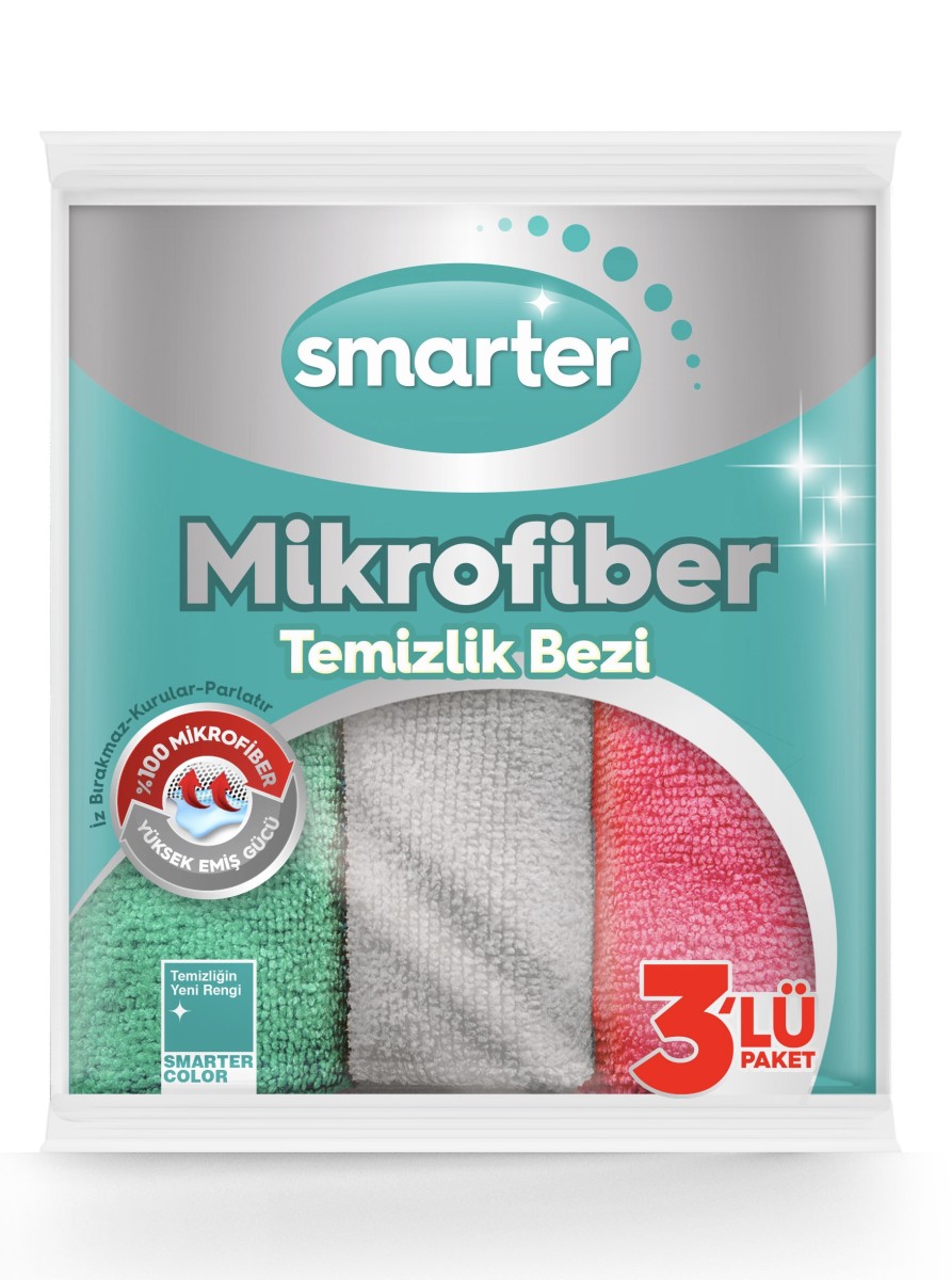 Smarter Mikrofiber Temizlik Bezi 3’Lü resmi