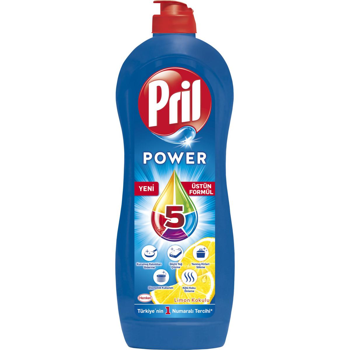 Pril Power Bulaşık Deterjanı Limon 675 ml resmi