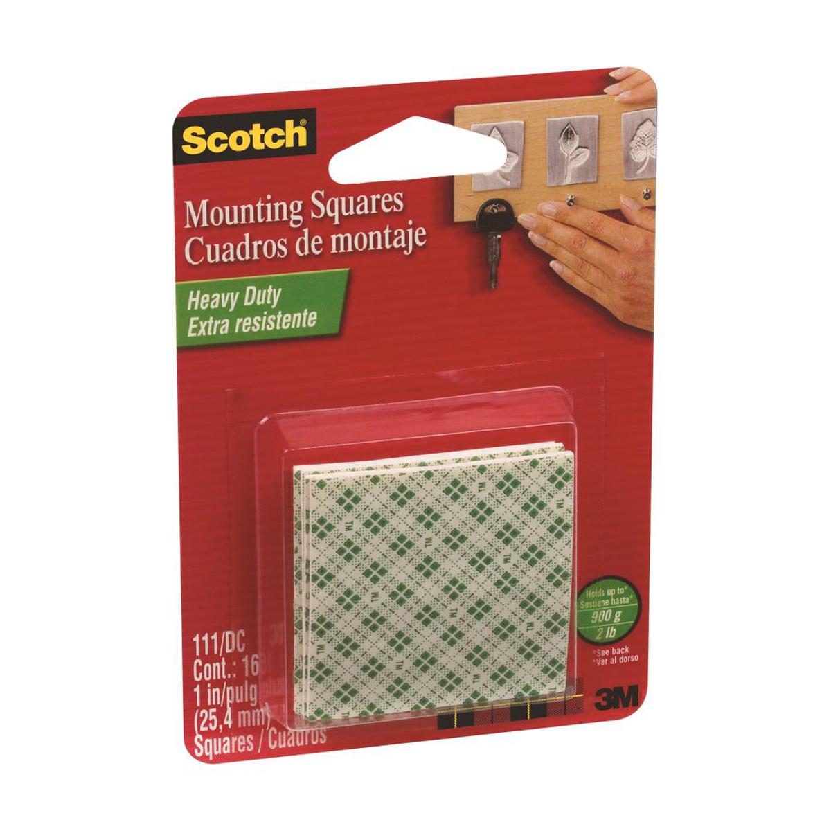 3M Scotch 111 Çift Taraflı Köpük Kare Bant 25.4 mm x 25.4 mm 16'lı Paket resmi