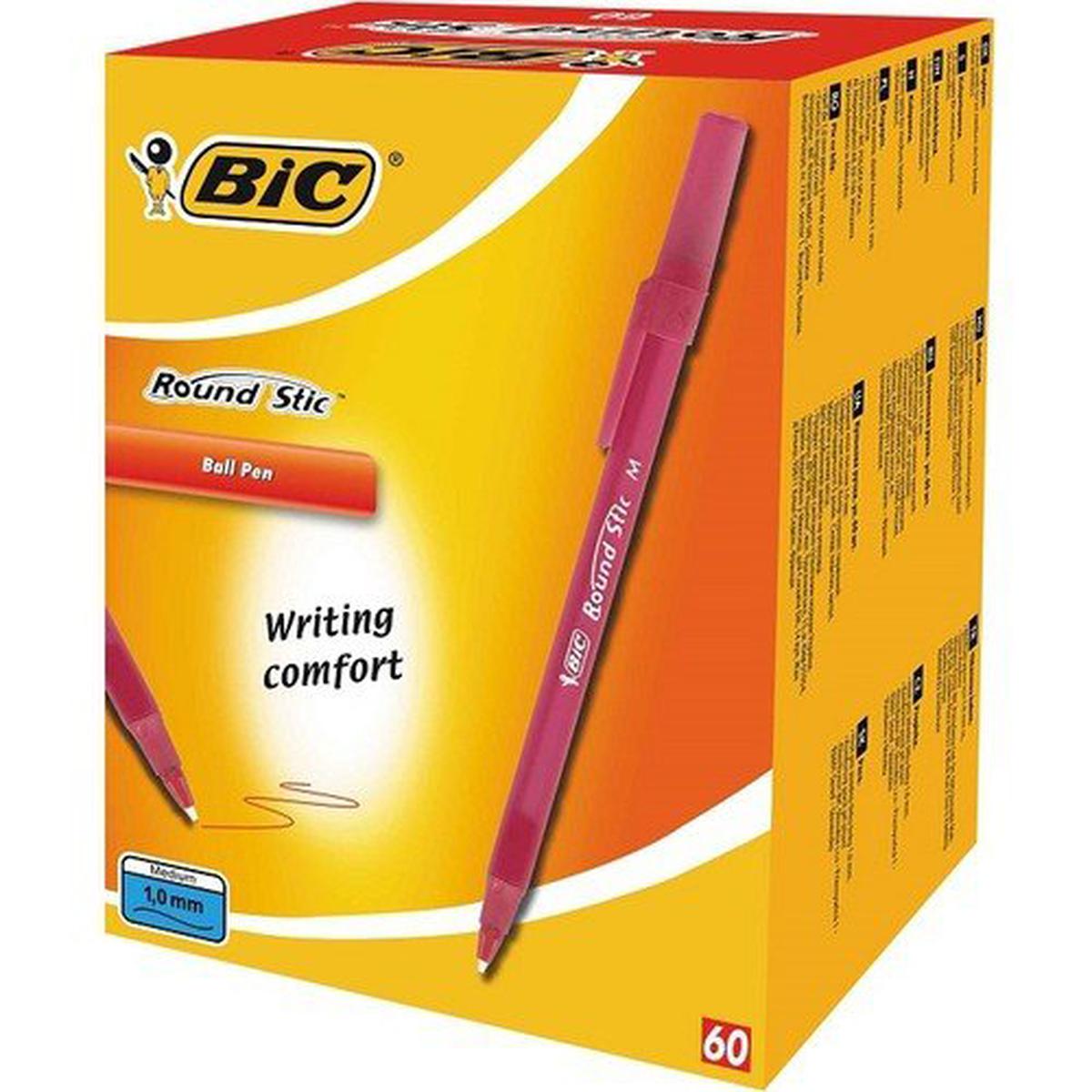 Bic Round Stic Tükenmez Kalem Kırmızı 60'lı Paket resmi