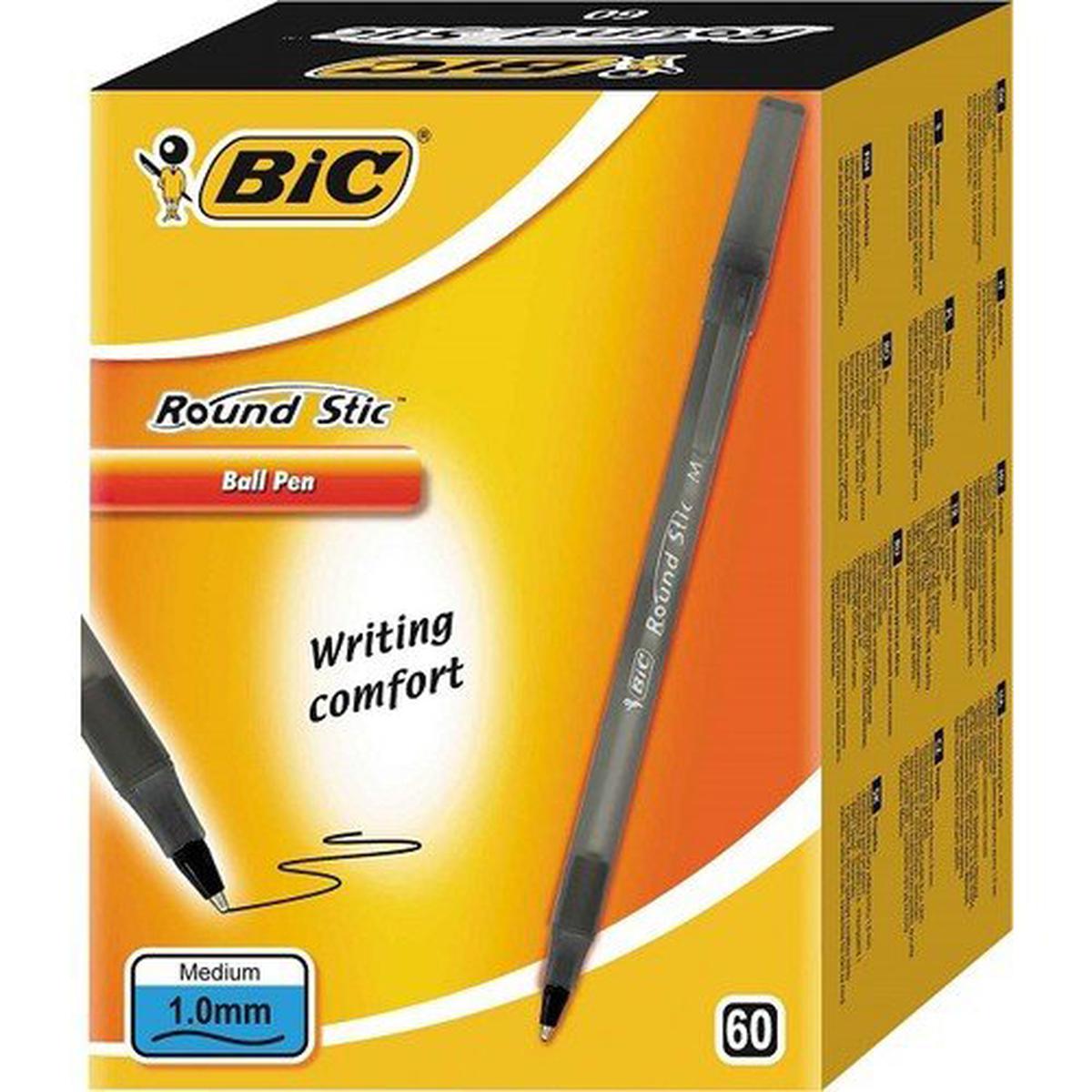 Bic Round Stic Tükenmez Kalem Siyah 60'lı Paket resmi