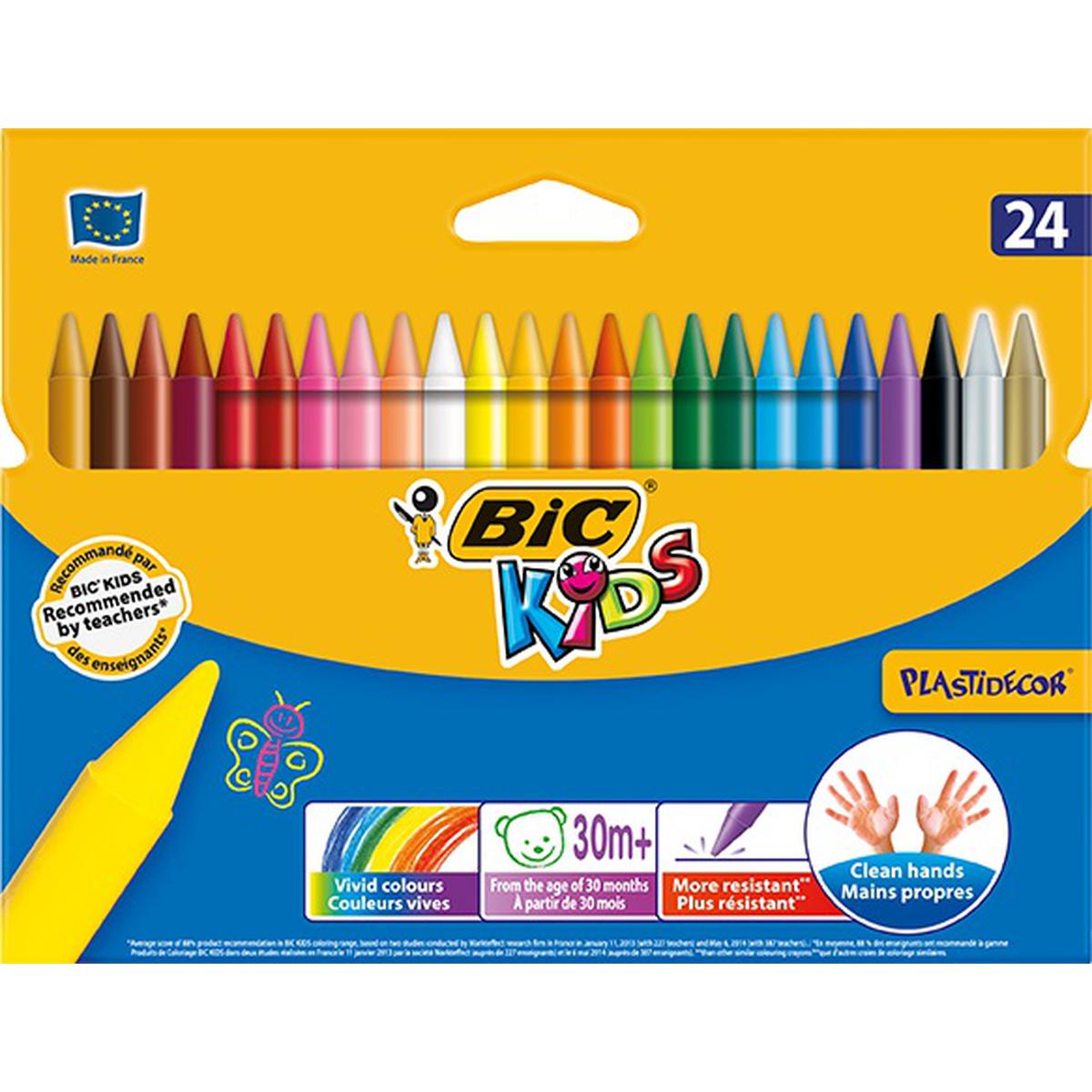 Bic 8297724 Silinebilir Pastel Mum Boya 24'lü Paket resmi