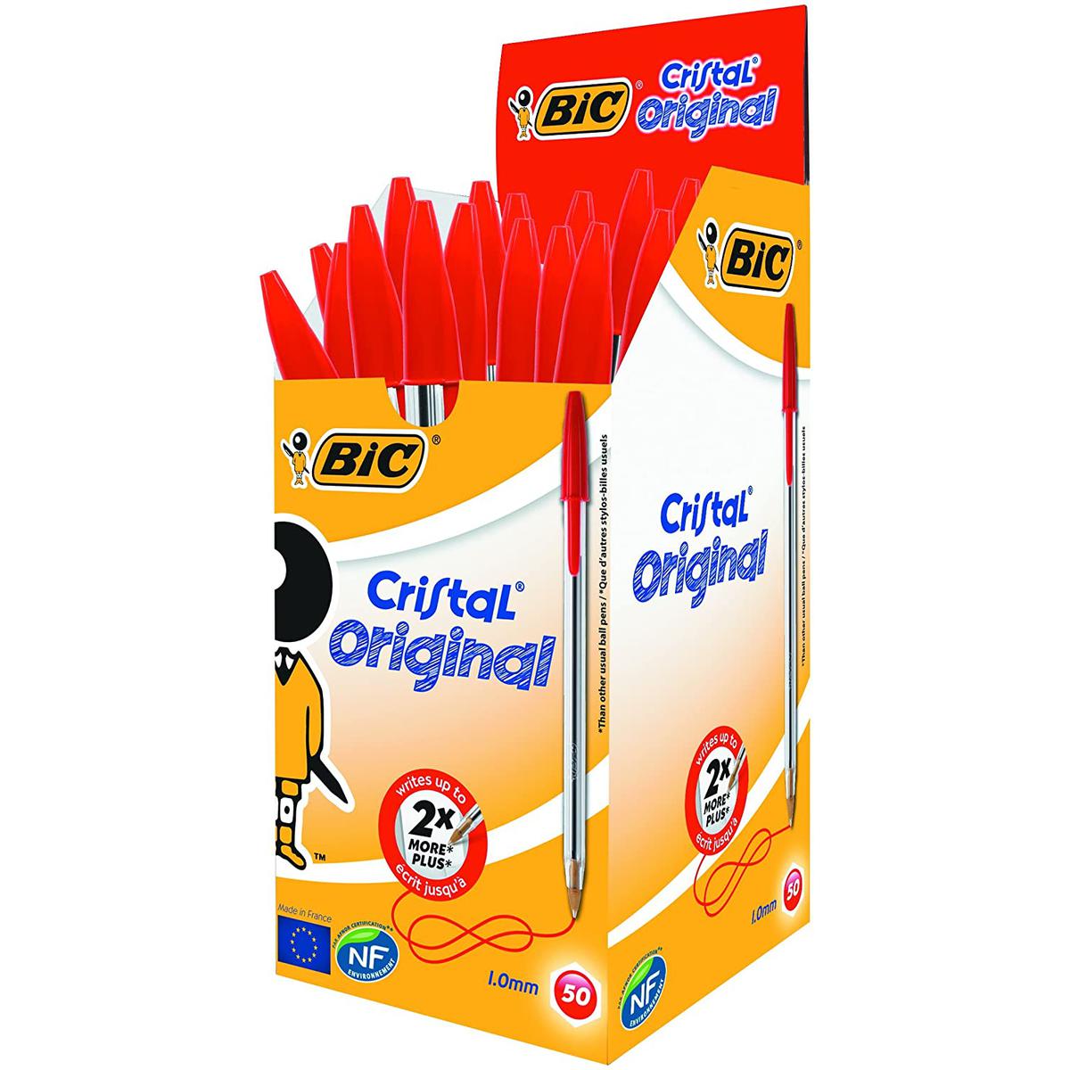 Bic Cristal Tükenmez Kalem Kırmızı 50'li Paket resmi