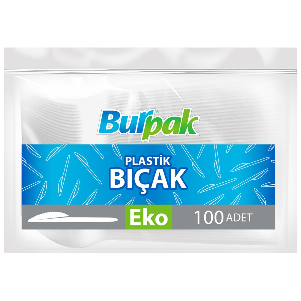 Burpak Plastik Bıçak Şeffaf 100'lü Paket resmi