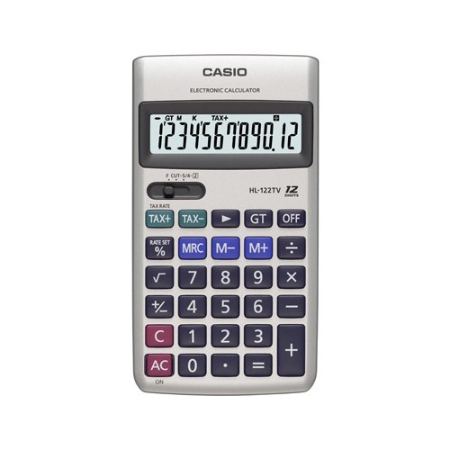 Casio HL-122TV 12 Hane Cep Tipi Hesap Makinesi resmi