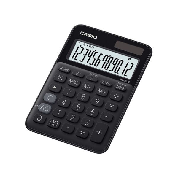 Casio MS-20UC-BK 12 Hane Siyah Masaüstü Hesap Makinesi resmi