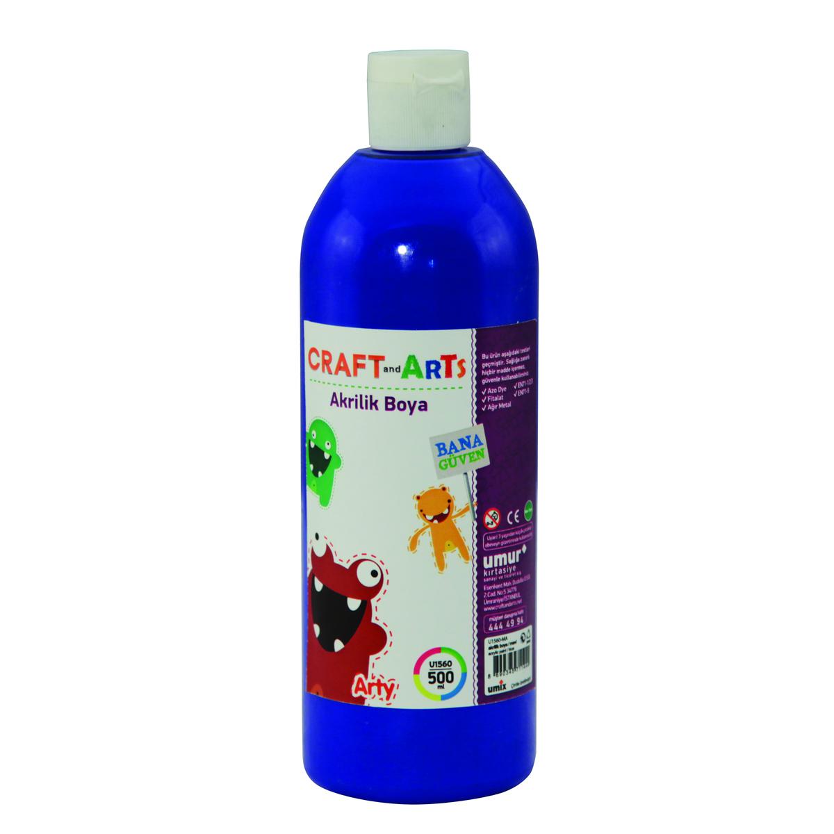 Craft And Arts Akrilik Boya 500 ml - Mavi resmi