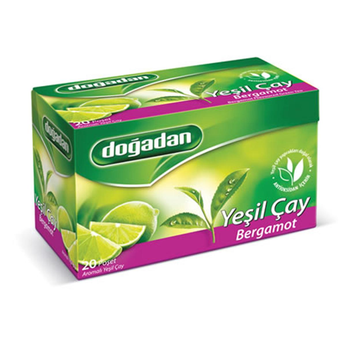 Doğadan Bergamot Aromalı Yeşil Çay 20'li Paket resmi