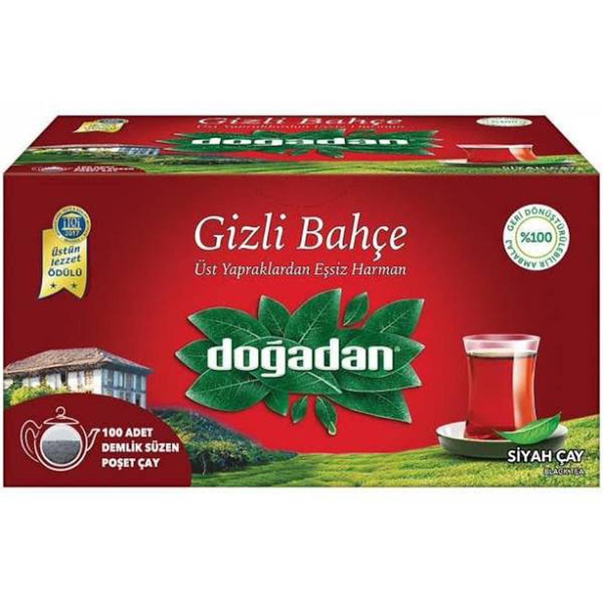 Doğadan Gizli Bahçe Demlik Poşet Çay 100'lü Paket resmi