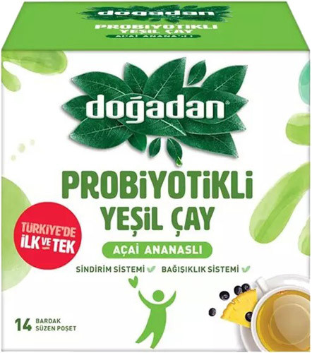 Doğadan Probiyotikli Açai Ananaslı Yeşil Çay 14'lü Paket resmi