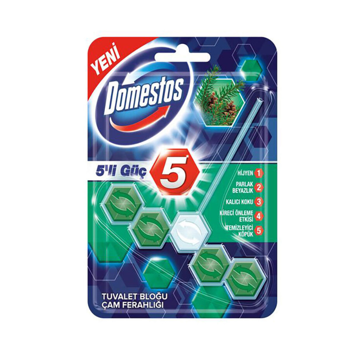 Domestos Güç Klozet Bloğu Çam Ferahlığı 5'li resmi