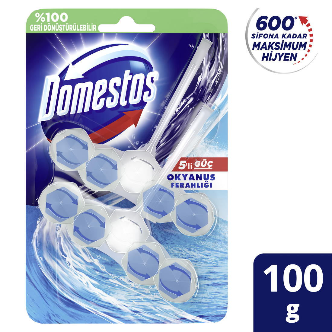 Domestos Wc Blok 5 G İkili Okyanus 100 gr resmi