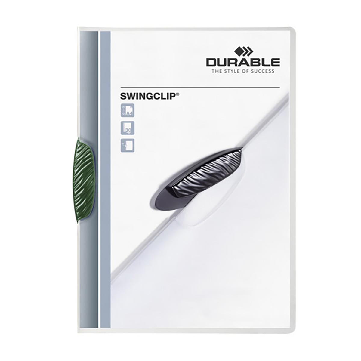 Durable Swingclip Sıkıştırmalı Dosya 30 Sayfa Yeşil resmi