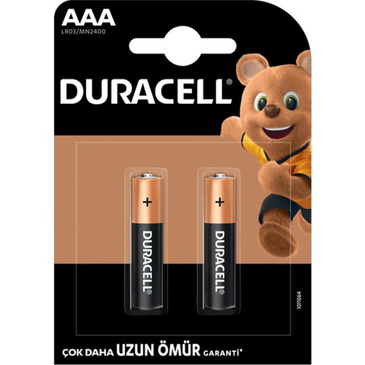 Duracell LR03 Alkalin AAA İnce Kalem Pil 2'li resmi