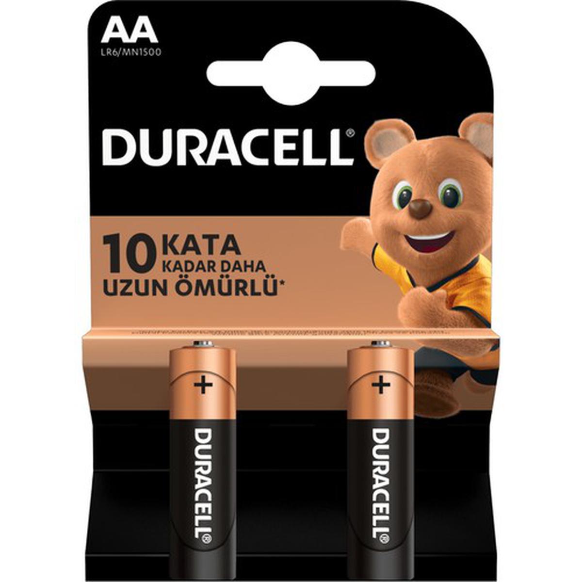 Duracell LR6 Alkalin AA Kalem Pil 2'li resmi