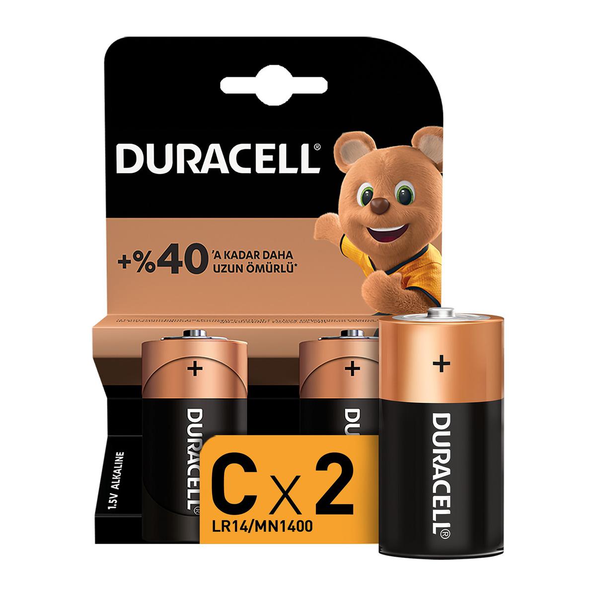 Duracell LR14 Alkalin C Orta Boy Pil 2'li resmi