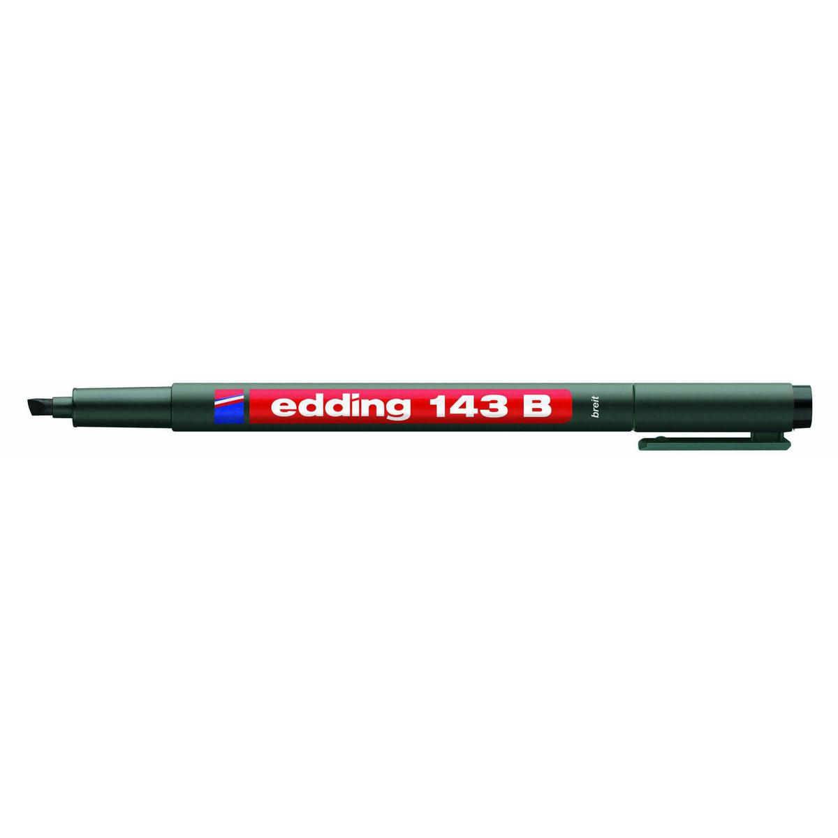 Edding E-143B Asetat Kalemi Siyah resmi