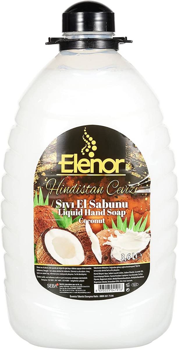 Elenor Sıvı El Sabunu Hindistan Cevizli 3600 Gr resmi