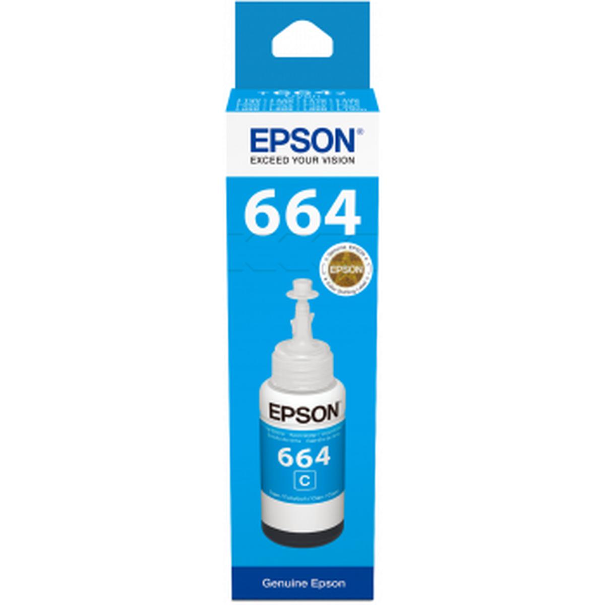 Epson T6642 Orijinal Mavi/Cyan Şişe Mürekkep Kartuş - 70 ml (C13T66424A) resmi