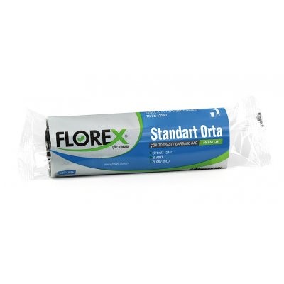 Florex Standart Orta Siyah Çöp Torbası 55 x 60 resmi