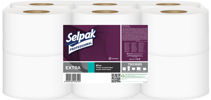 Selpak Professional Extra Jumbo Tuvalet Kağıdı - 85 m Koli İçi 12'li resmi