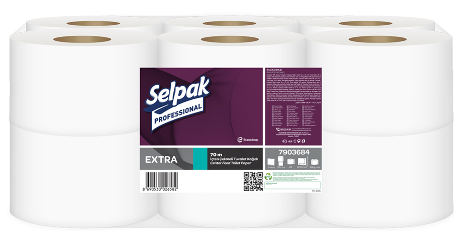 Selpak Professional İçten Çekmeli Tuvalet Kağıdı 70 m - Koli İçi 12'li resmi