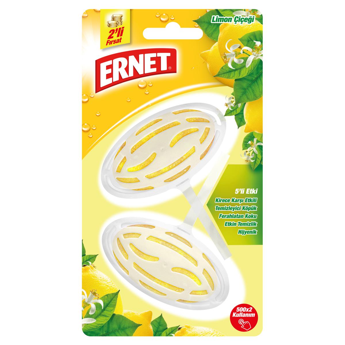 Ernet Küp Klozet Blok Limon Çiçeği 2 x 40 gr resmi