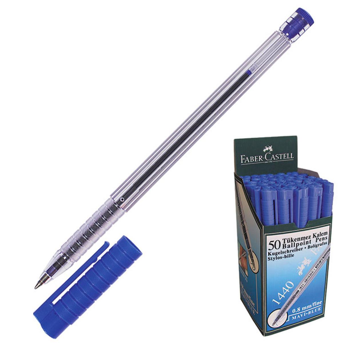 Faber-Castell 1440 Tükenmez Kalem 0.8 mm Mavi 50'li Paket resmi