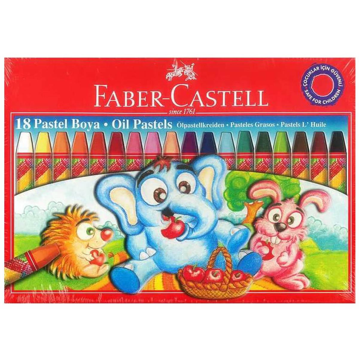 Faber-Castell Karton Kutu Pastel Boya 18'li Paket  resmi