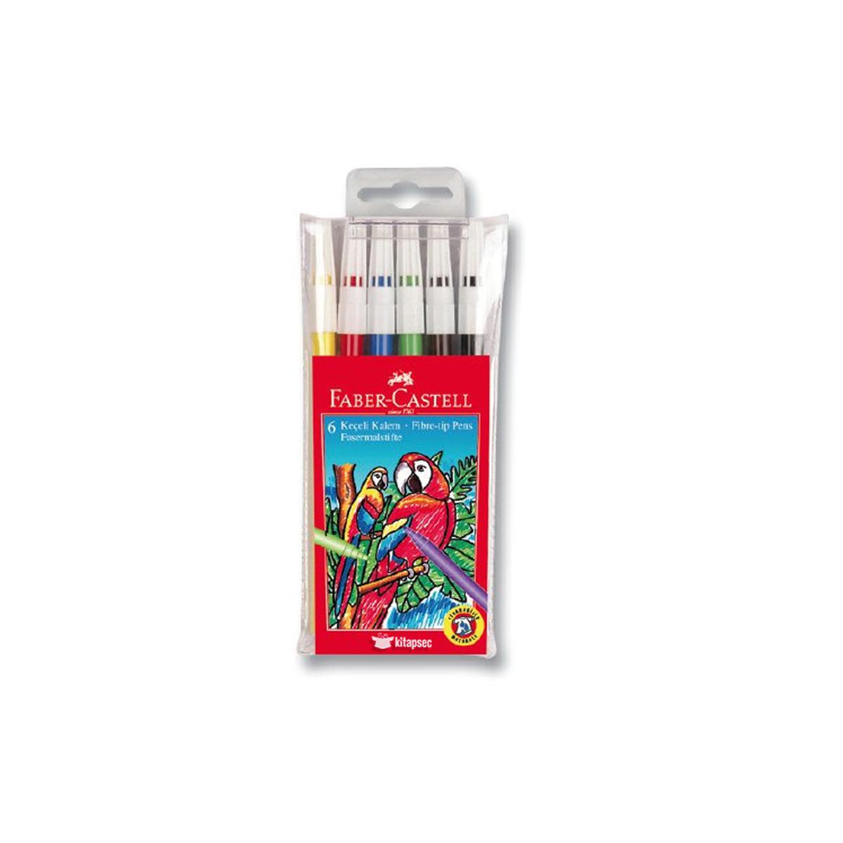 Faber-Castell Yıkanabilir Keçeli Kalem 6'lı Paket resmi