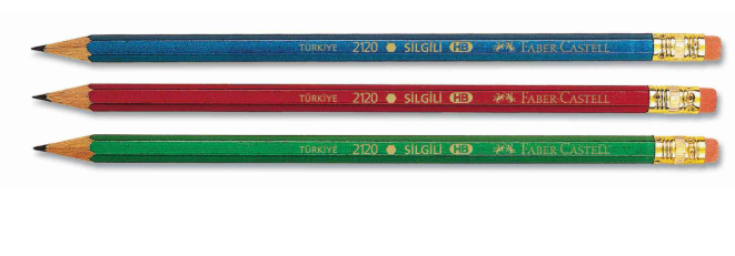 Faber-Castell 5244212 Kurşun Kalem Köşeli Silgili 12'li Paket resmi