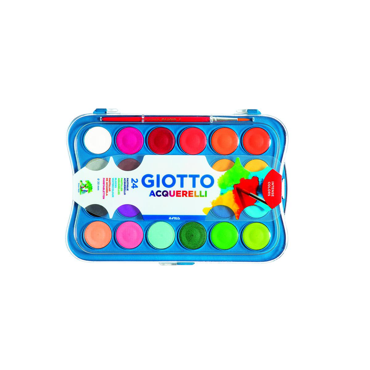 GIOTTO Sulu Boya 24 Renk (çap 30 mm) resmi