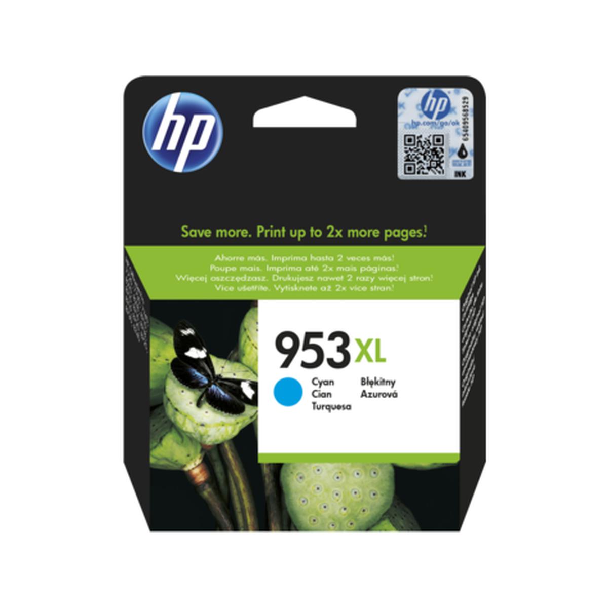 HP 953XL Orijinal Mavi/Cyan Mürekkep Kartuşu (F6U16AE) - 1600 Sayfa resmi