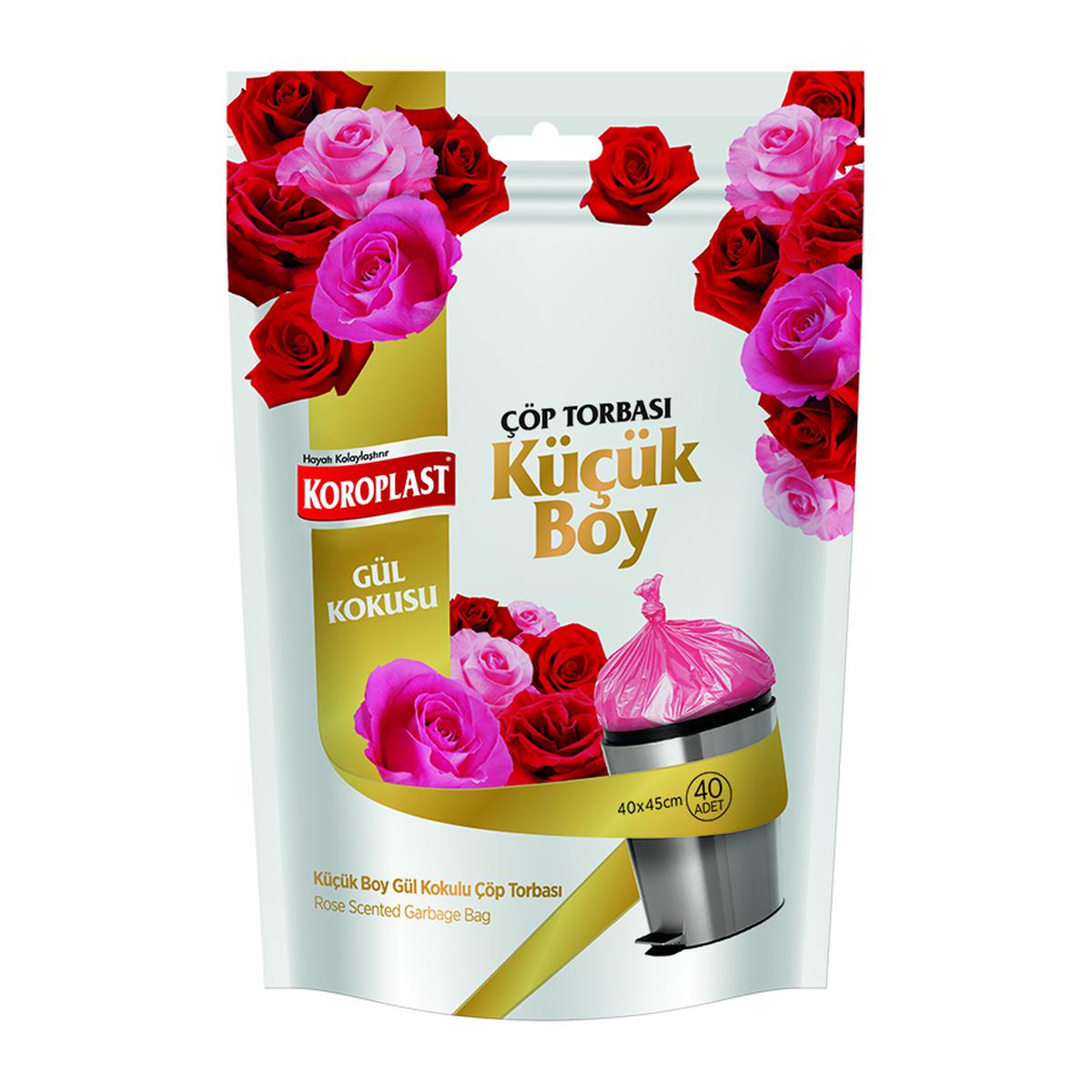 Koroplast Gül Kokulu Küçük Boy Çöp Torbası 40 x 45 cm resmi