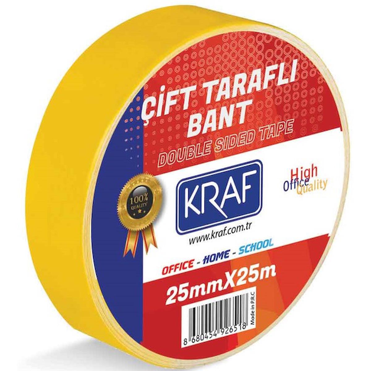 Kraf 2525G Çift Taraflı Bant 25 mm x 25 m  resmi