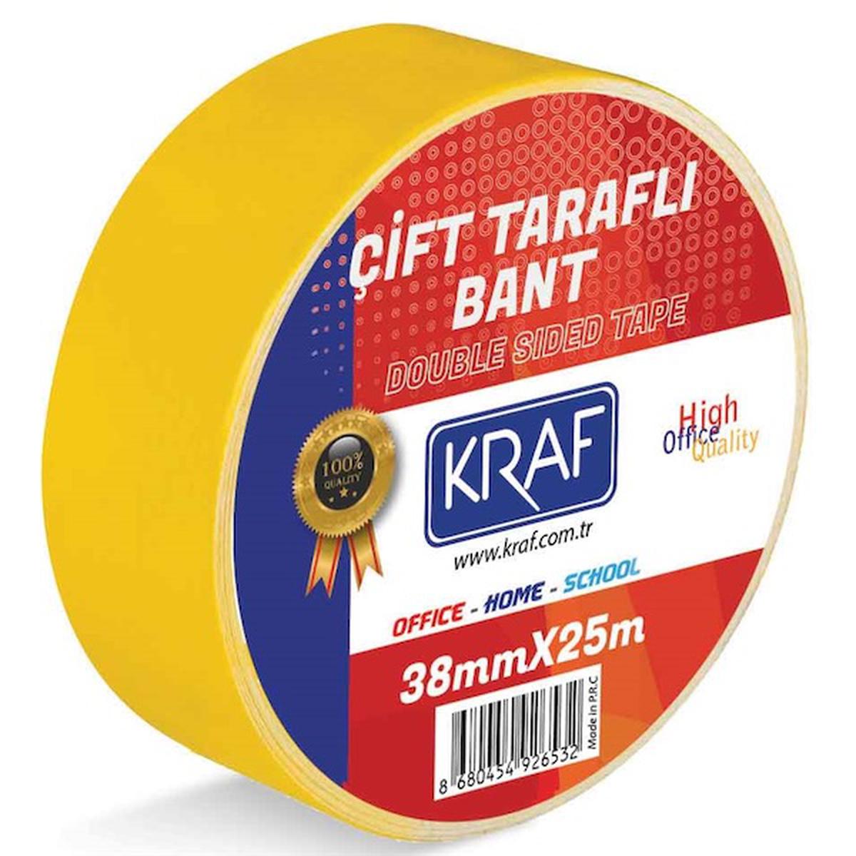 Kraf 2538G Çift Taraflı Bant 38 mm x 25 m  resmi