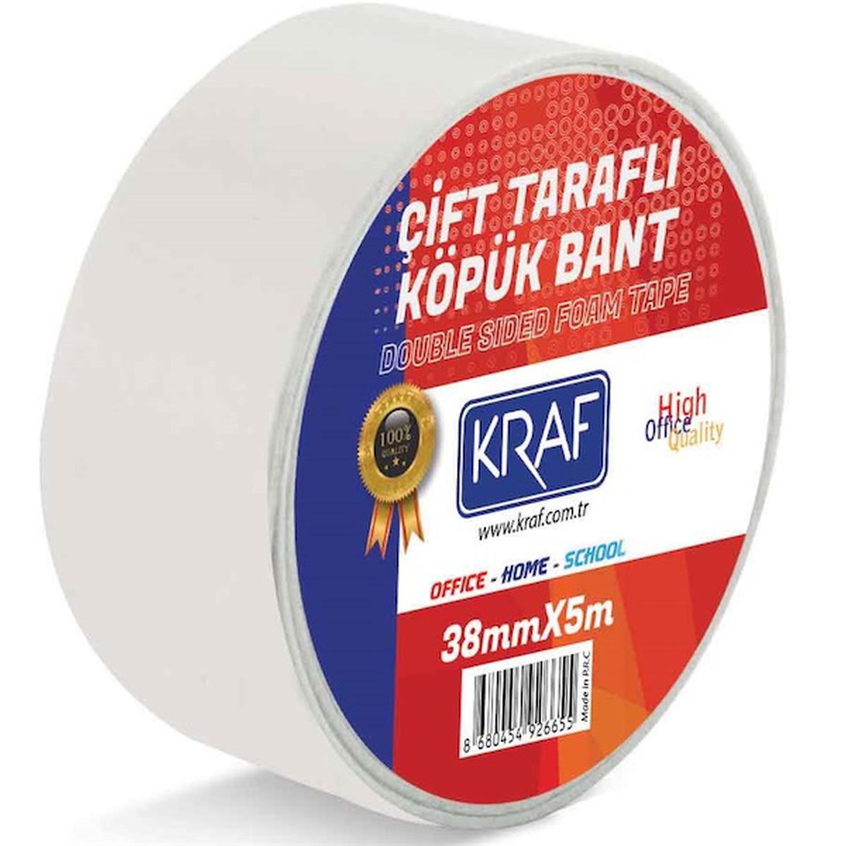 Kraf 5038G Çift Taraflı Köpük Bant 38 mm x 5 m  resmi