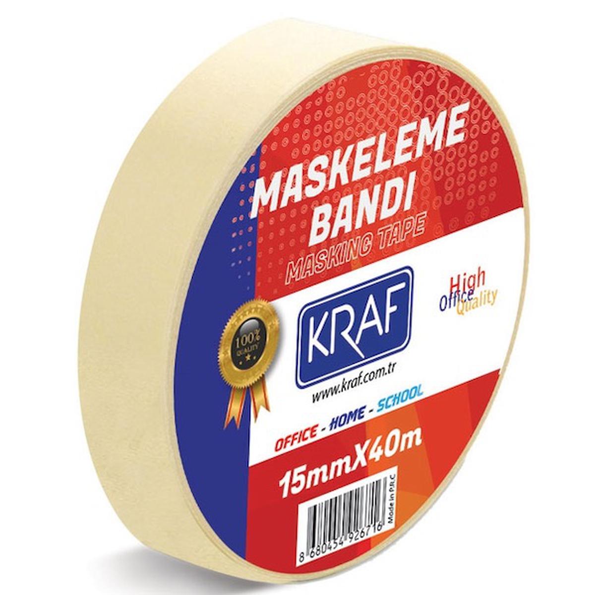 Kraf 4015G Maskeleme Bandı 15 mm x 40 m resmi