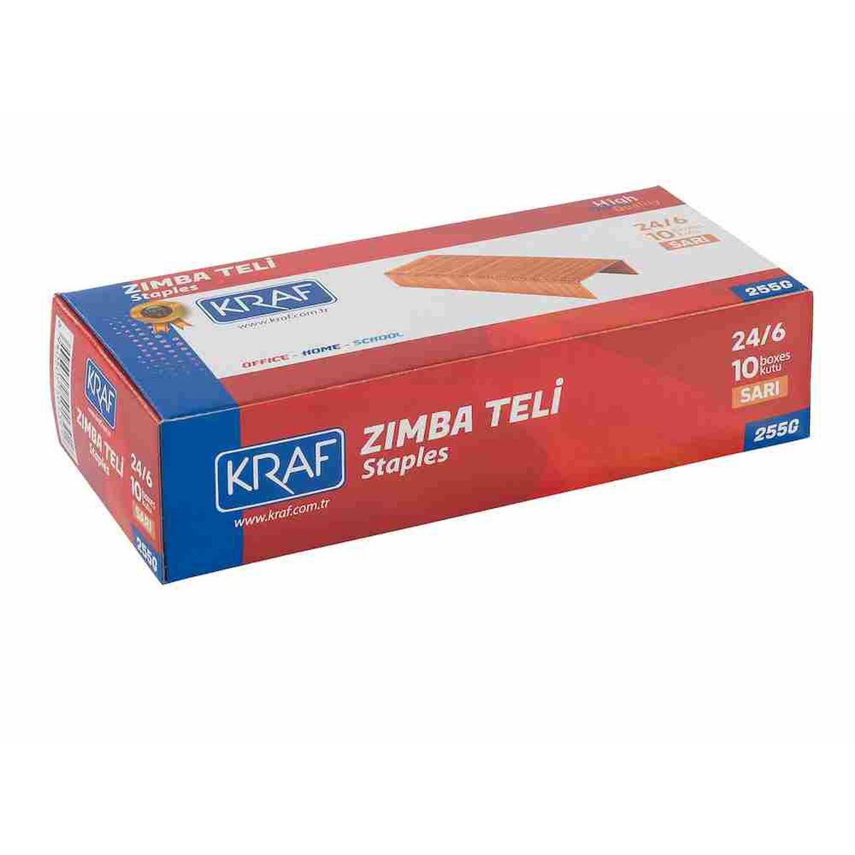 Kraf 255G Zımba Teli No: 24/6 Sarı  resmi