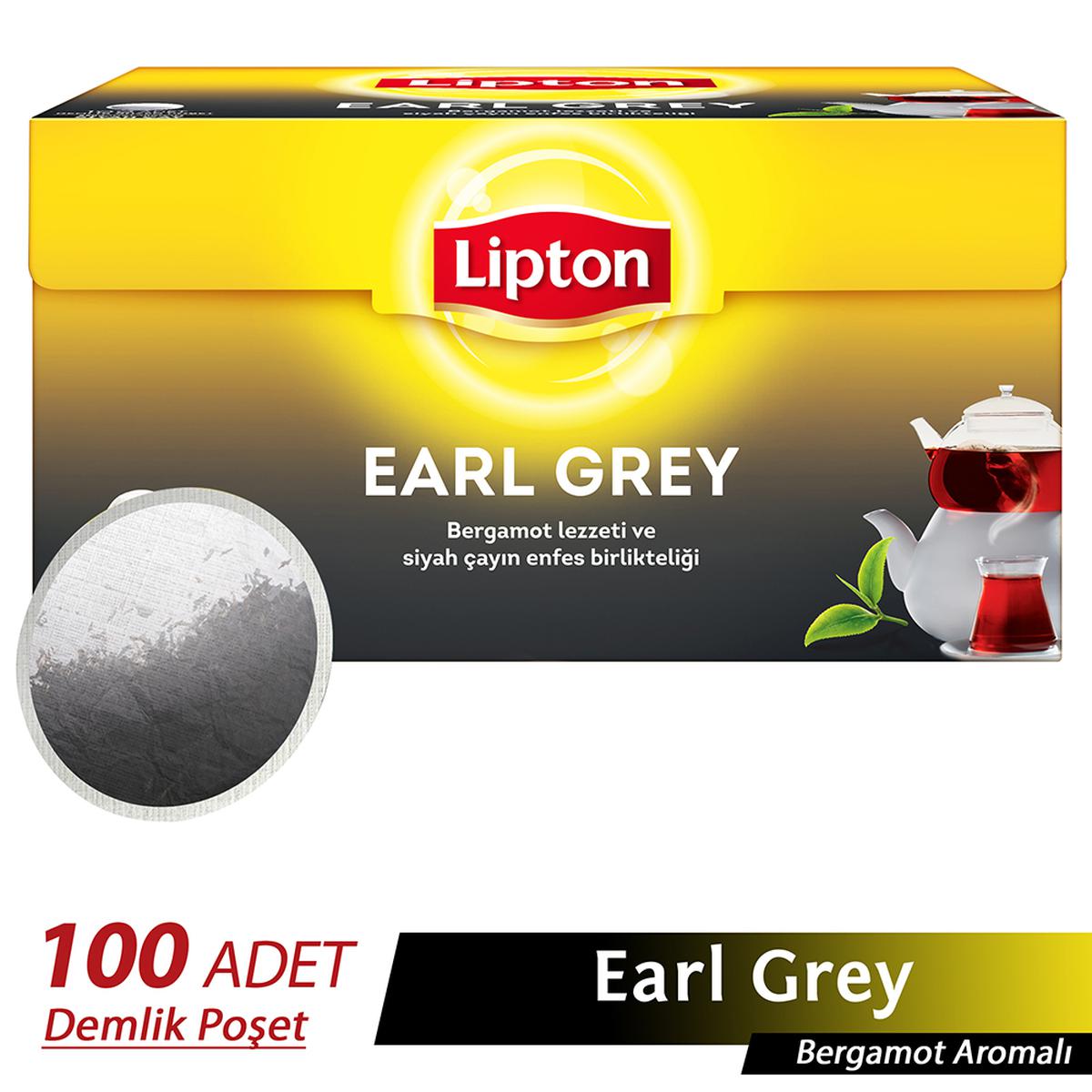 Lipton Demlik Poşet Çay Earl Grey 100'lü resmi