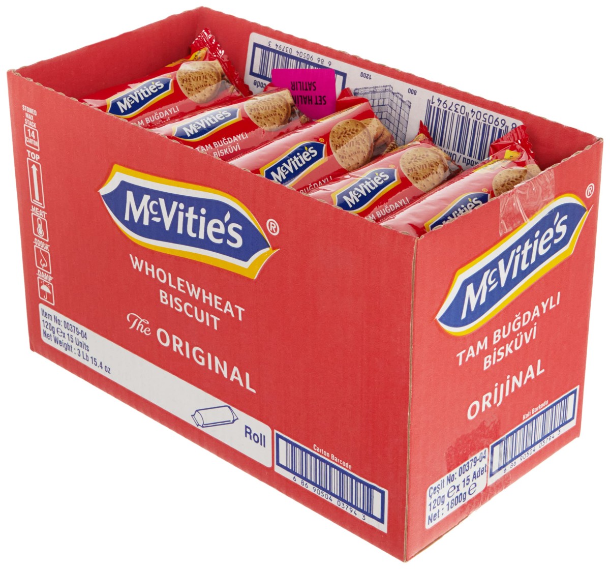 Ülker Mcvities Digestive Original 120 g 15'li Paket resmi