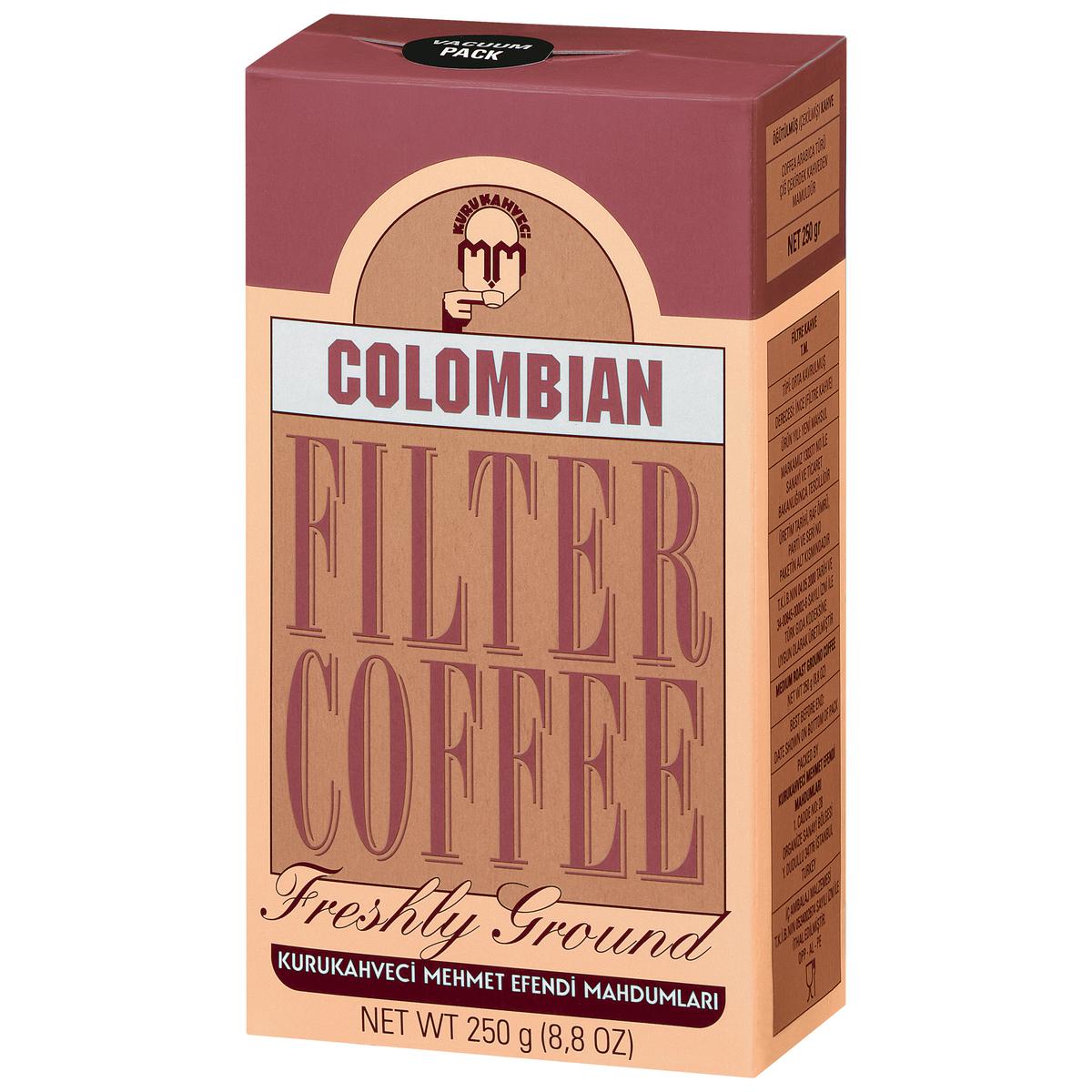 Kurukahveci Mehmet Efendi Colombian Filtre Kahve 250 g resmi