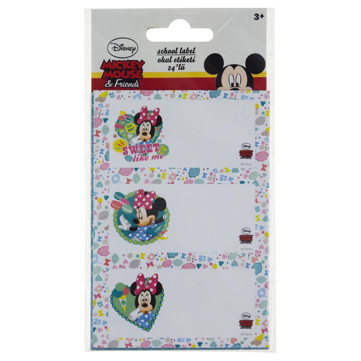 Mickey Mouse Okul Etiketi (8x3) 24'lü resmi