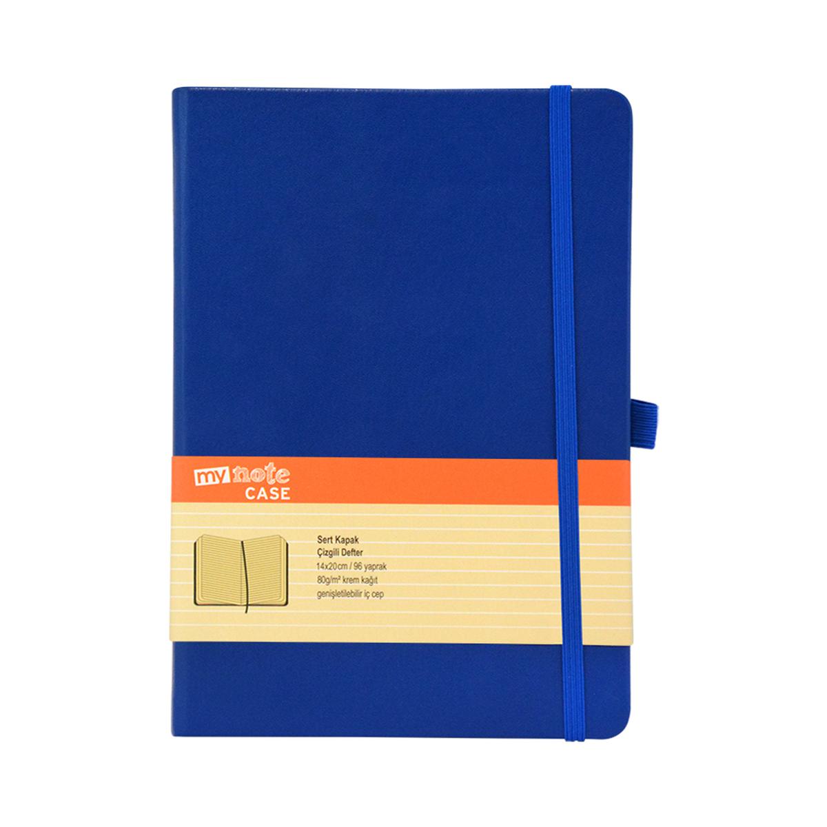 Mynote Case Defter Sert Kapaklı Çizgili 14 cm x 20 cm 96 Yaprak Lacivert resmi