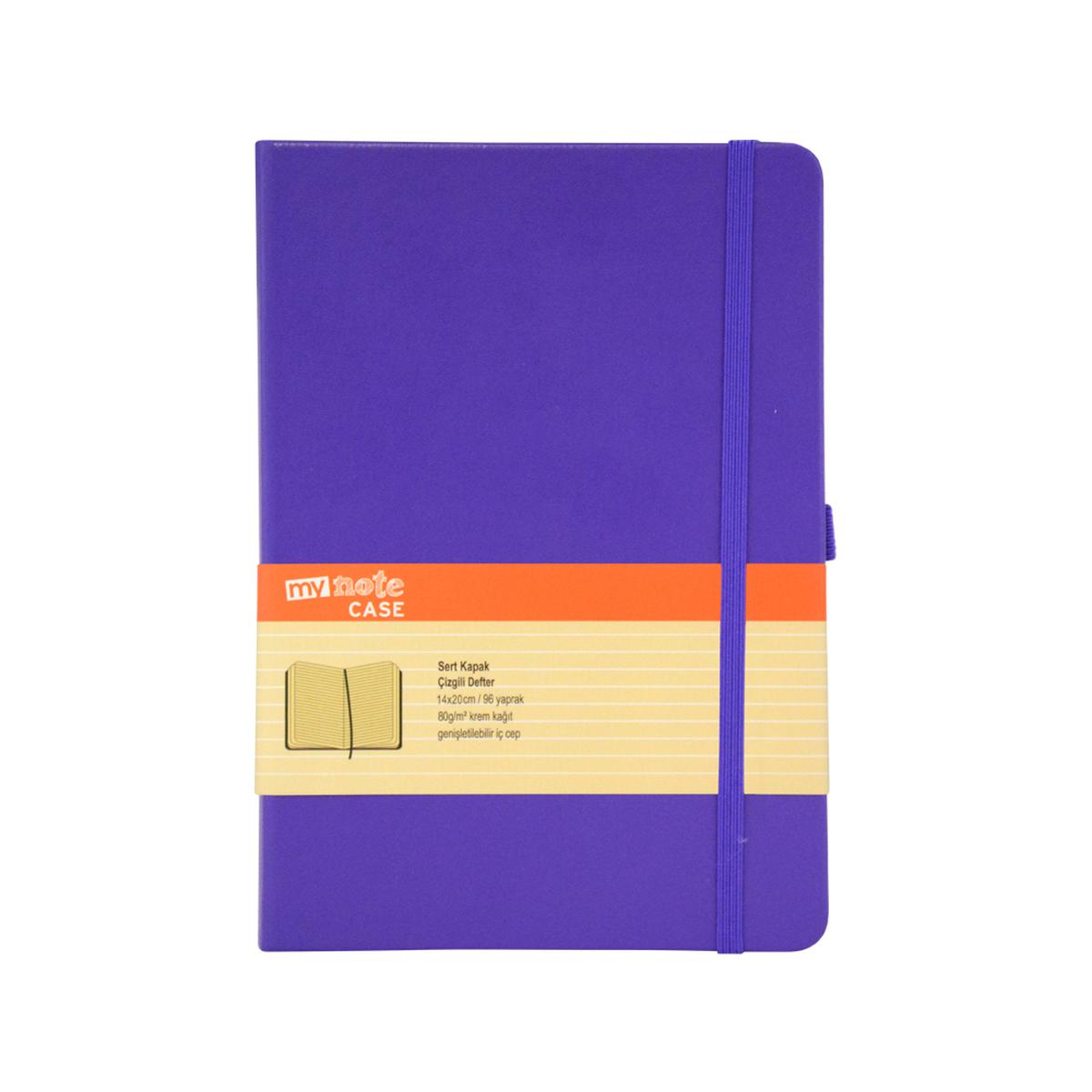 Mynote Case Defter Sert Kapaklı Çizgili 14 cm x 20 cm 96 Yaprak Mor resmi