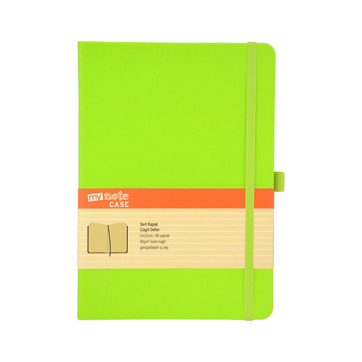 Mynote Case Defter Sert Kapaklı Çizgili 14 cm x 20 cm 96 Yaprak Yeşil resmi