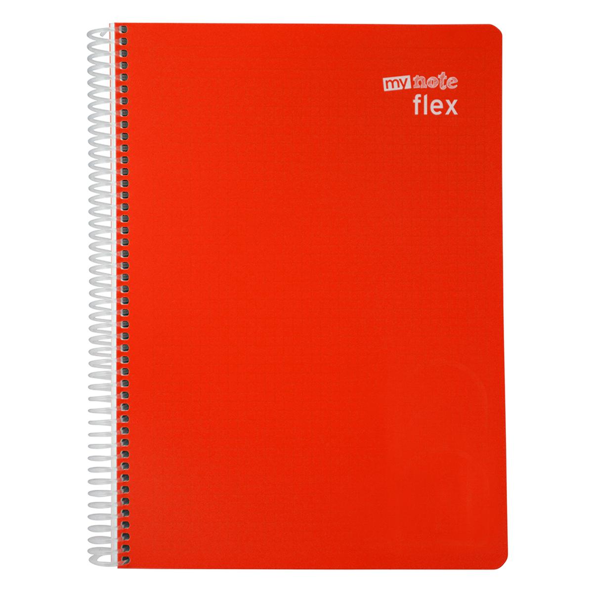 Mynote Flex Spiralli Defter Plastik Kapak Çizgili A4 120 Yaprak Kırmızı resmi