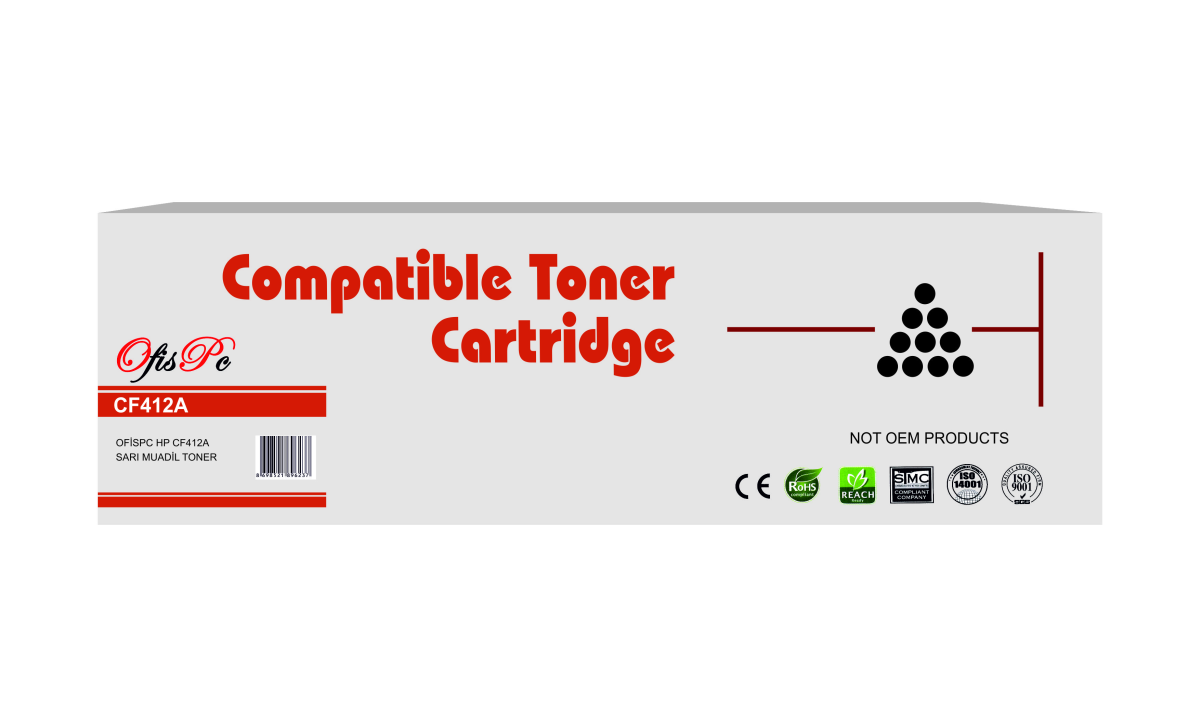 OfisPc HP CF412A Sarı Muadil Toner M452NW-M477-M377 resmi