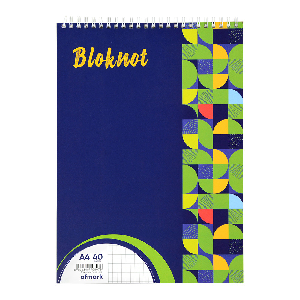 Ofmark Bloknot Defter A4 Spiralli Kareli 40 Yaprak  resmi