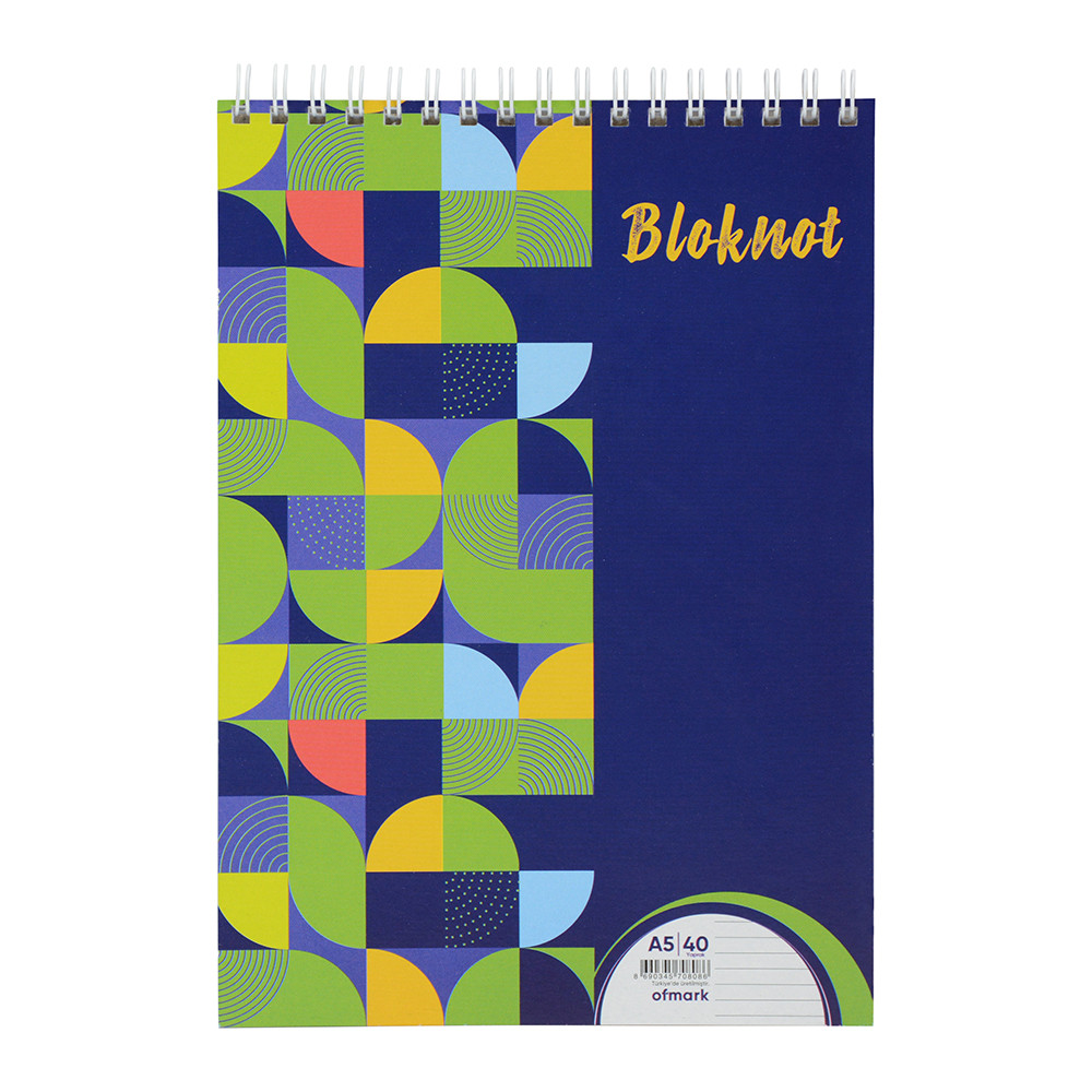 Ofmark Bloknot Defter A5 Spiralli Çizgili 40 Yaprak  resmi